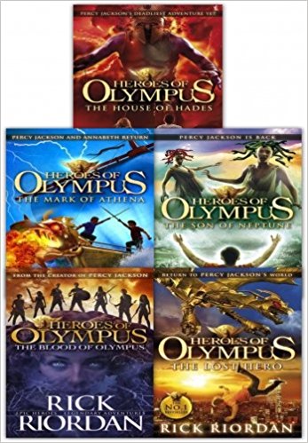 Heroes of Olympus Collection 5 Books Set (The Lost Hero The Son of Neptune The Mark of Athena, The Demigod Diaries, The House of Hades)