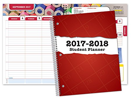 Dated Middle School or High School Planner for Academic Year 2017-2018 (Matrix Style - 8.5"x11")