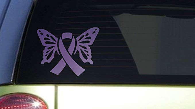 Lupus Butterfly *I399* 6x8 inch Sticker decal purple awareness cure