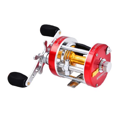 KastKing Rover Round Baitcasting Reel - No. 1 Rated Conventional Reel - Carbon Fiber Star Drag - Reinforced Metal Body & - 2016 New Release Rover RXA Conventional Reel Inshore and Offshore Saltwater and Freshwater Reel - Award Winning Manufacturer