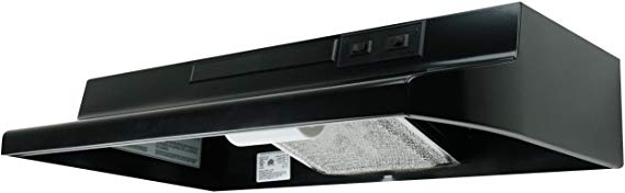 Air King AD1366 Advantage Ductless Under Cabinet Range Hood with 2-Speed Blower, 36-Inch Wide, Black Finish