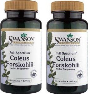 Swanson Premium Full Spectrum Coleus Forskohlii 400 mg (Two Bottles each of 60 Capsules)