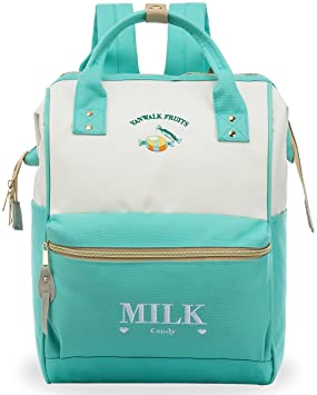 ZOMAKE Laptop Rucksack with Wide Open Design, Casual School Backpack, Multipurpose Travel Backpack for Women Girls