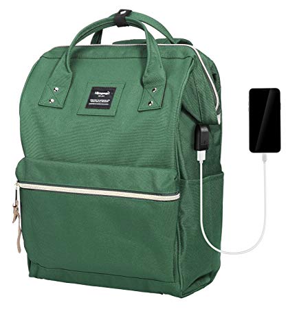 Himawari Laptop Backpack Travel Backpack With USB Charging Port Large Diaper Bag Doctor Bag School Backpack for Women&Men (USB Dark Green)