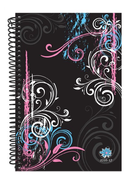 Bloom Daily Planners 2016-17 Academic Year Daily Planner Passion Goal Organizer Fashion Agenda Weekly Diary Monthly Datebook Calendar August 2016 - July 2017  6" x 8.25" - Black