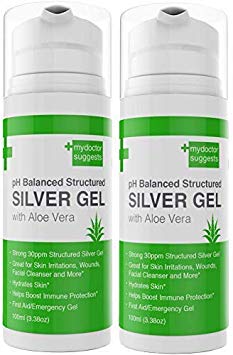 First Aid Silver Gel: pH Balanced Silver Gel with Aloe Vera - Strong 30ppm Silver Gel in a 3.38oz Easy Pump Container: More Advanced Than Colloidal Silver for Cuts, Scrapes, Burns, or Wound Care