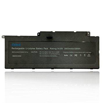 EBK 58wh New F7HVR Laptop Battery for Dell Inspiron 15 7537 17 7737 Series,Part No.: 062VNH Y1FGD G4YJM T2T3J