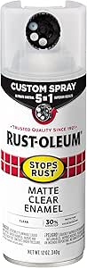 Rust-Oleum 376868 Stops Rust Custom Spray 5-in-1 Spray Paint, 12 oz, Matte Clear