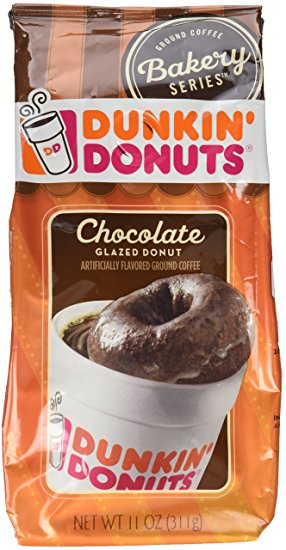 Dunkin Donuts Ground Coffee. (Pack of 2) (Chocolate Glazed Donut)