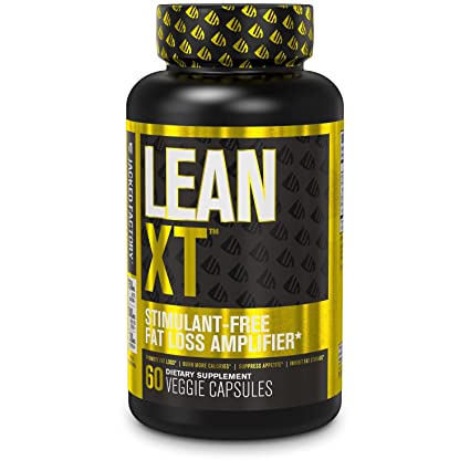 Jacked Factory LEAN-XT Fat Burner -No Stimulants or Caffeine Added -Weight Loss Supplement and Appetite Suppressant Veggie Pills (60 Pill)