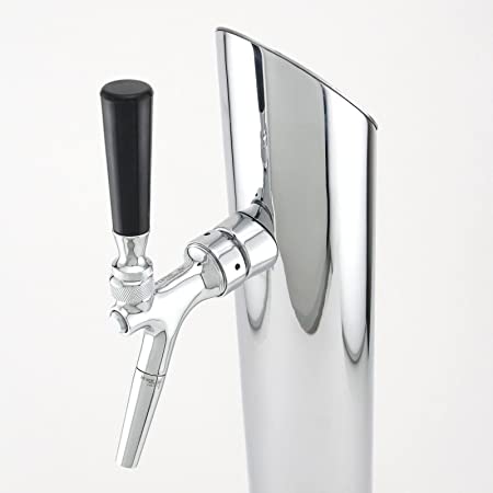 Draft Beer Faucet Spout Extension - Chrome Plated Brass - Kegerator Growler Fill by Krome