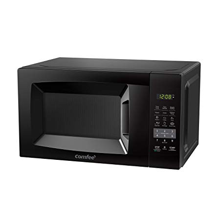 Comfee EM720CPL-PMB Countertop Microwave Oven with Sound On/Off, ECO Mode and Easy One-Touch Buttons, 0.7 Cubic Foot, 700W, Black