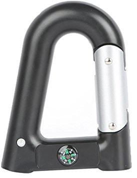 GPCT 4-In-1 Carabiner Shaped Power Bank (2200 mAh Capacity Battery, Lightweight, Clip, Flashlight, Compass)