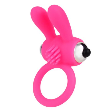 Vibrating Penis Ring, Tracy's Dog Vibrating Mini Silicone Rabbit Cock Ring Stimulator Sex Toy (New Rabbit)