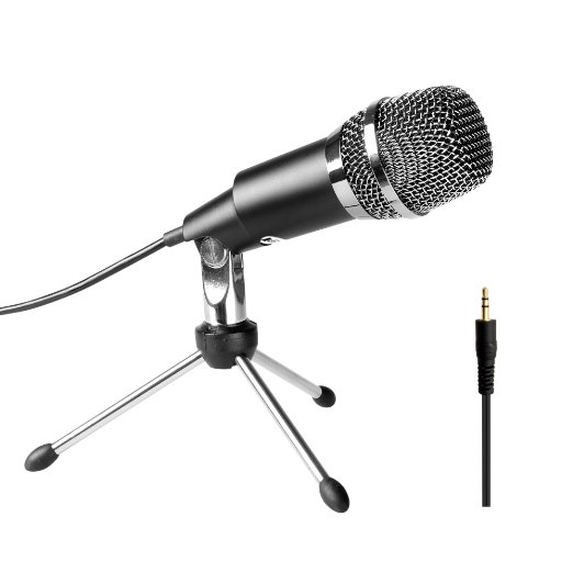 Microphone Condenser 3.5mm Fifine Plug in Microphones For Computer Recording ,Cardioid Microphone For Skype,YouTube,Google Voice Search, Games-K667