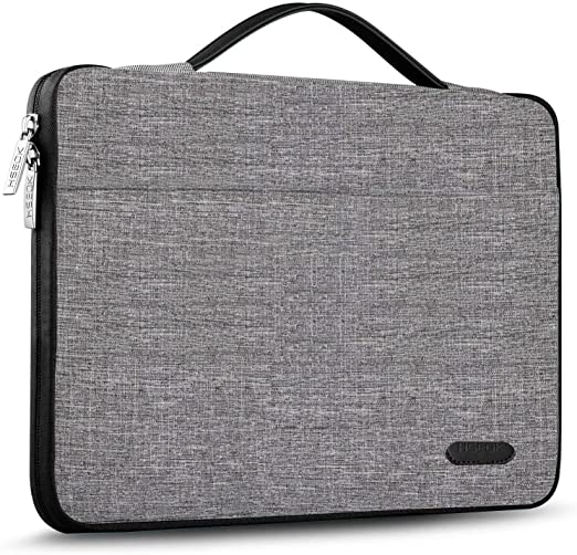 Hseok Laptop Sleeve 15 15.6 16 Inch Case Briefcase, Compatible MacBook Pro 16 15.4 inch, Surface Book 2/1 15 inch Spill-Resistant Handbag for Most Popular 15-16 inch Notebooks,Gray&Black