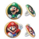 Super Mario Brothers Cupcake Rings 12 Pack