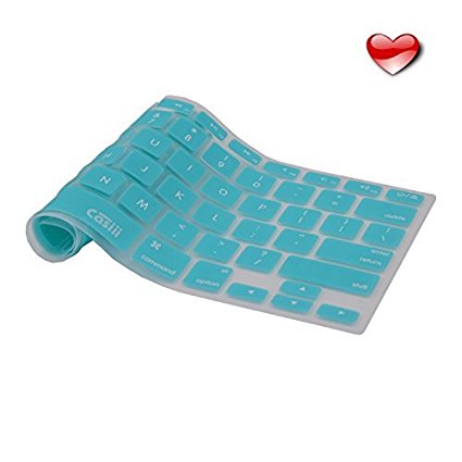 SALE Casiii Silicone MacBook Pro Keyboard Cover for Macbook Pro Air and iMac, 13 15 and 17 Inch, Fits 2015 Models and Older With/Without Retina Display,Back to School,College (Blue)