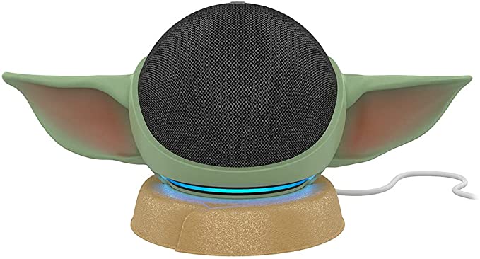 All-new Echo Dot (4th Gen) Charcoal with All New, Made for Amazon, featuring The Mandalorian Baby GroguTM-inspired Stand for Amazon Echo Dot (4th Gen)