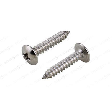 #6x5/8" Stainless Steel Truss Head Phillips Wood Screw 18-8 (304) - 120 Pieces