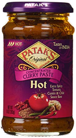 Pataks Curry Paste Hot 10oz