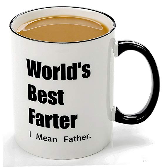 Funny Mug -World's Best Father -11 OZ Ceramic Coffee Mugs, Present Birthday Gift Ideas For Dad Men