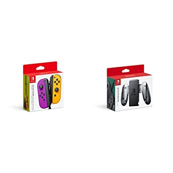 Nintendo Neon Purple/ Neon Orange Joy-Con (L-R) - Switch & Joy-Con Charging Grip