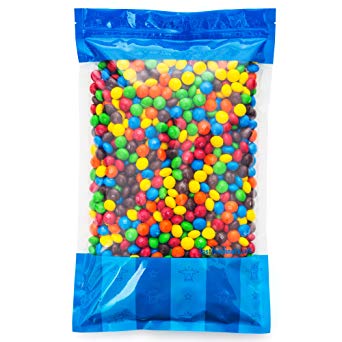 Bulk M&M's Plain Milk Chocolate in a Resealable Bomber Bag - Guaranteed 7 lbs - Fresh, Tasty Treats – Great for Office Candy Bowls - Wholesale - Cooking - Baking - Vending - Holidays - Parties