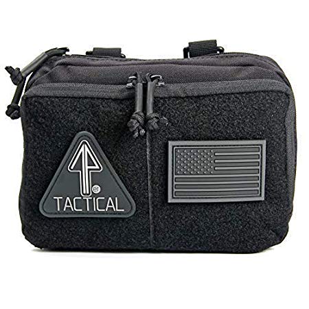 14er Tactical MOLLE Admin Pouch | 1000D Ballistic Material & YKK Self-Healing Zippers | Flag Patch Panel & MOLLE Compatible PALS | Perfect EDC, Utility, Hiking, IFAK, Combat, Tool Pack, Map Pocket
