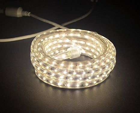 CBConcept® UL Listed, 6.6 Feet, 720 Lumen, Soft White 4000K, Dimmable, 120V Flexible Flat LED Strip Light, 120 Units 3528 SMD LEDs,Waterproof,Accessories Included,Size: 0.45" Width X 0.28" Thickness