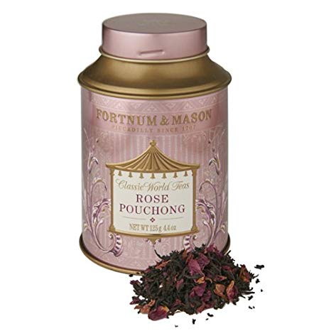 Fortnum & Mason British Tea, Rose Pouchong 125g Loose Tea in a Gift Tin Caddy (1 Pack) - ro23s1 - USA Stock