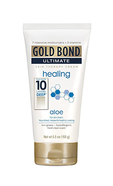 Gold Bond Ultimate Skin Therapy Cream Healing Aloe, 5.5 Ounce Body Cream for Rough, Dry Skin with Aloe