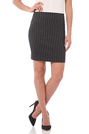 Rekucci Women's Ease Into Comfort Above The Knee Stretch Pencil Skirt 19 inch