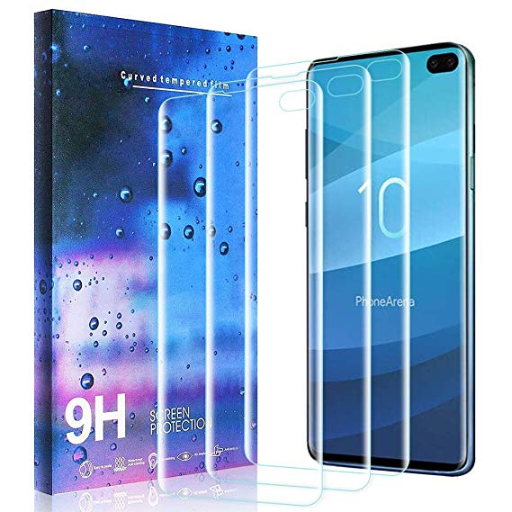 Masstimo [3 Pack Screen Protector for Samsung galaxy S10 Plus, Wet Applied Liquid Skin [Bubble-Free] [Case-Friendly] [Premium Quality] Flexible TPU film with Lifetime Replacement Warranty