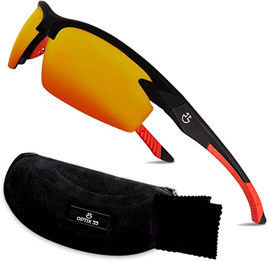 Polarized Sports Sunglasses for Men Women Cycling Running Fishing | UV Protection, Unbreakable