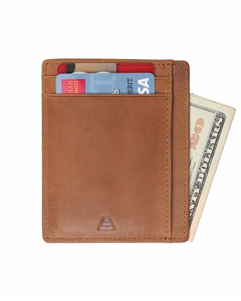 Andar Leather Slim Wallet Minimalist Front Pocket RFID Blocking Card Holder Made of Full Grain Leather