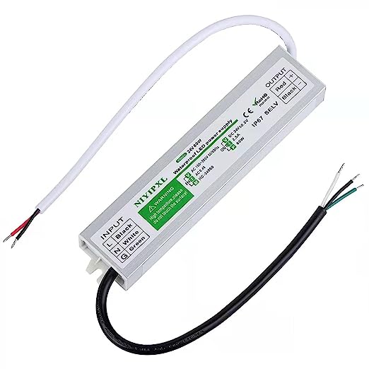 LED Driver 60W 24V,Waterproof IP67 24V Power Supply,LED Transformer 90V-260V AC to 24V DC, LED Power Supply for LED Strip Lights, Constant Voltage LED Products (1)