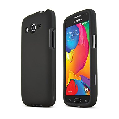 HESGI Galaxy Avant Case [Black] Slim Grip Rubberized Hard Plastic Case for Samsung Galaxy Avant (2014)