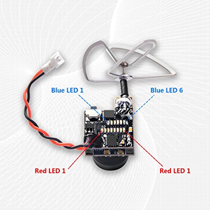 GOQOTOMO GT06 AIO 600TVL Micro Camera 48CH 5.8GHz 25mW FPV Transmitter with Dipole Antenna for Indoor FPV Drone Like Blade Inductrix Tiny Whoops