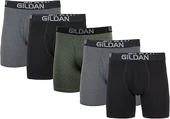 Gildan Men's Underwear Cotton Stretch Boxer Briefs, Multipack