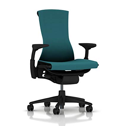 Herman Miller Embody Ergonomic Office Chair | Fully Adjustable Arms and Carpet Casters | Peacock Rhythm