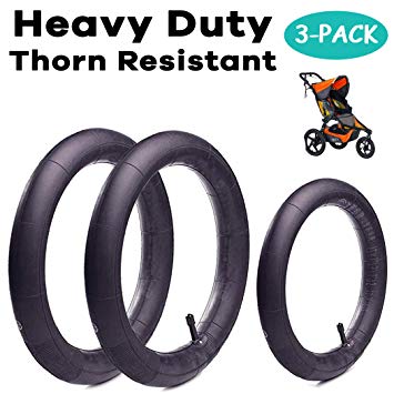 16'' Back and 12.5'' (2 1) Front Wheel Replacement Inner Tubes for BoB Stroller Tire Tube Revolution SE/Pro/Flex/SU/Ironman - Made from BPA/Latex Free Premium Quality Butyl Rubber