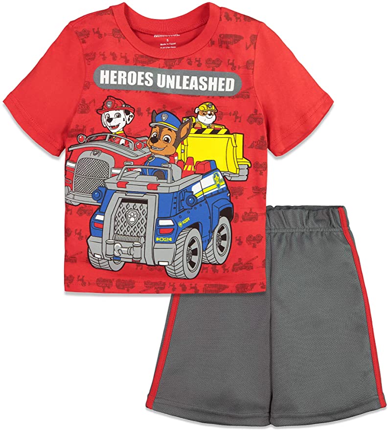 Nickelodeon Paw Patrol Boys' T-Shirt & Mesh Shorts Clothing Set