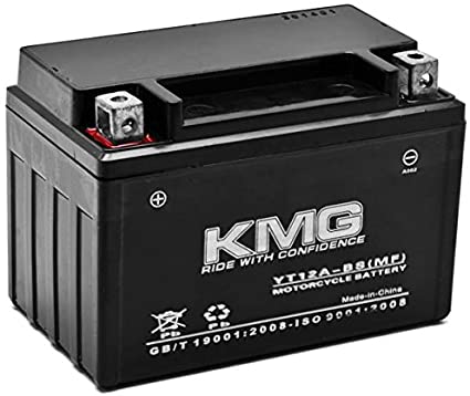 KMG Battery Compatible with Suzuki 750 GSX-R750 2000-2012 YT12A-BS Sealed Maintenance Free Battery High Performance 12V SMF OEM Replacement Powersport Motorcycle ATV Scooter Snowmobile