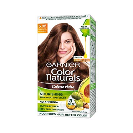 Garnier Color Naturals Crème hair color, Shade 5.32 Caramel Brown, 70ml   60g