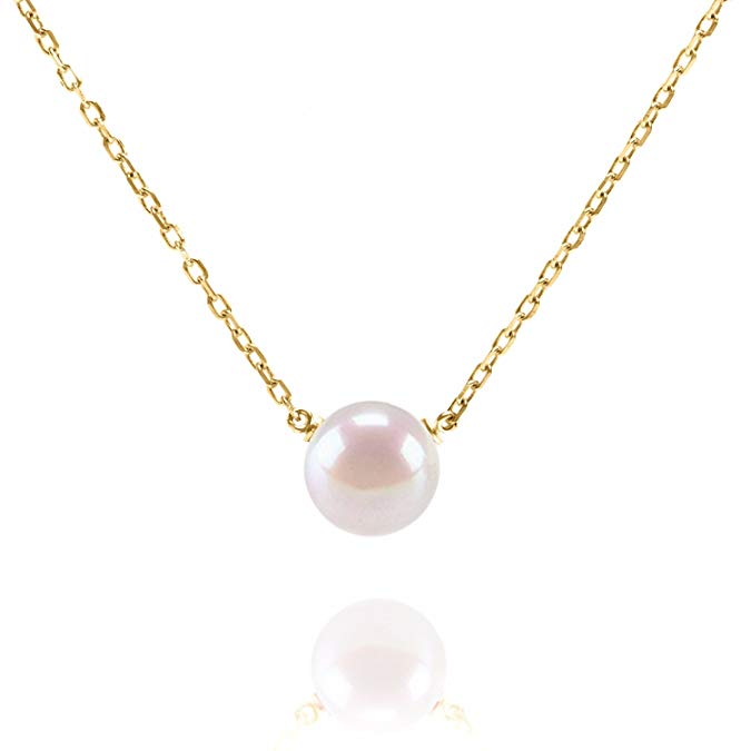 PAVOI Handpicked AAA  Freshwater Cultured Pearl Necklace Pendant - White