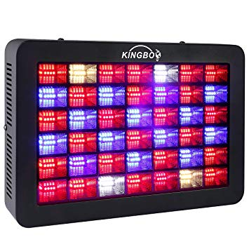 LED Grow Light 600W, KINGBO Reflector Full Spectrum LED Plant Light with UV IR Switch Daisy Chain for Indoor Greenhouse Hydroponics Plants Veg and Bloom