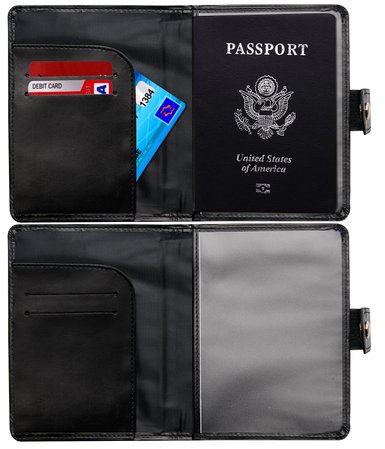 Chalier RFID Blocking Passport Wallet Holder Case Travel Holder Cover Organizer