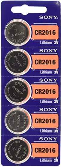 Sony Lithium 3V Batteries Size CR2016 (Pack of 5)