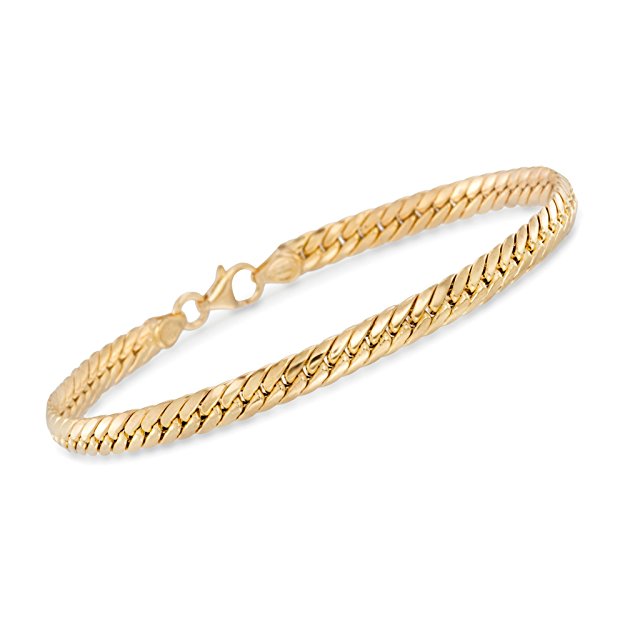 Ross-Simons 14kt Yellow Gold Cuban-Link Bracelet, Made in Italy, Includes Presentation Box